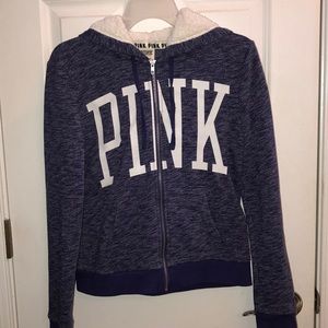 PINK fleece lined full zip